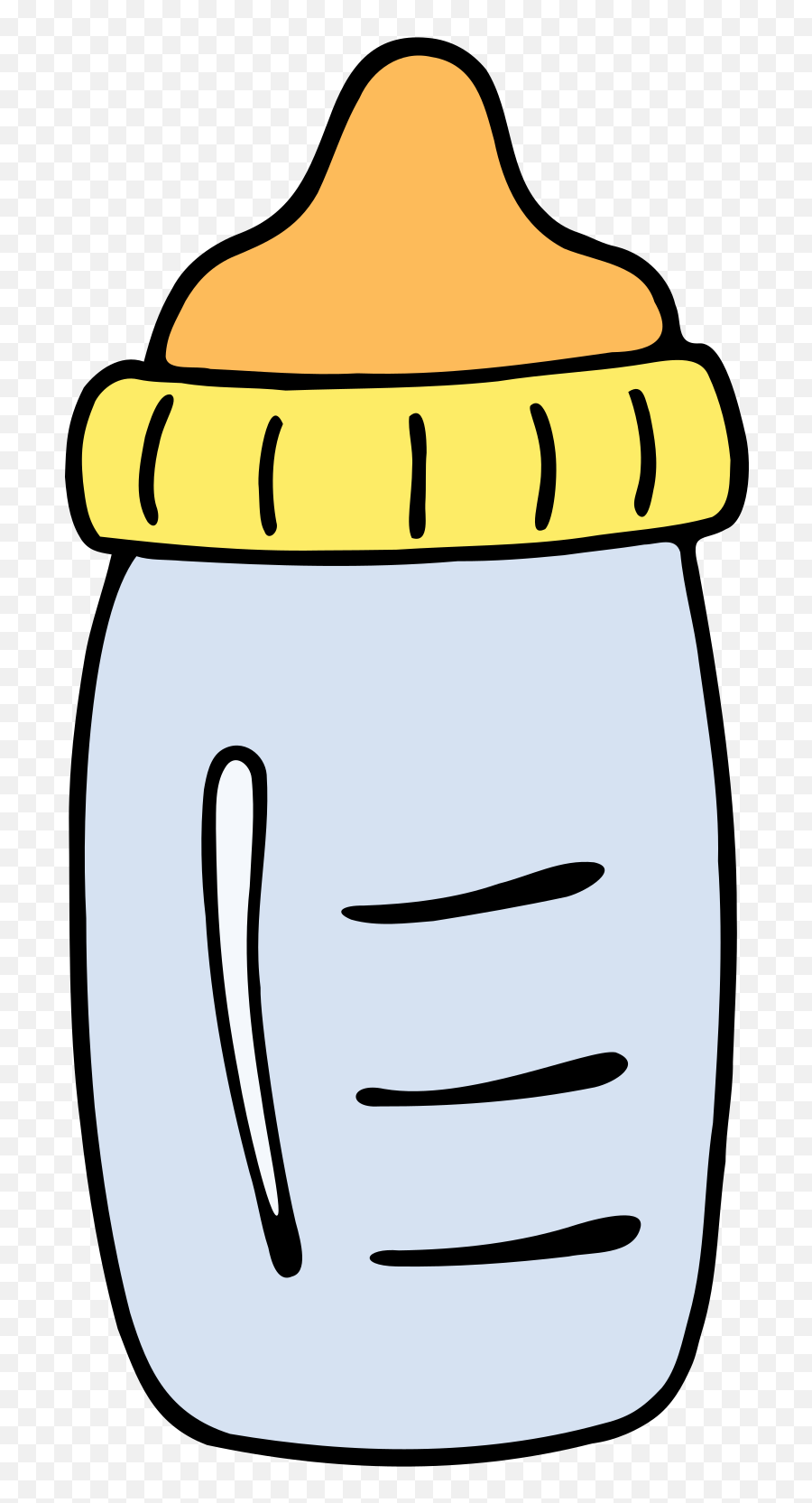 Blue Boy Baby Bottle Cartoon Clip Art - Baby Bottle Clip Art Emoji,Baby Bottle Clipart
