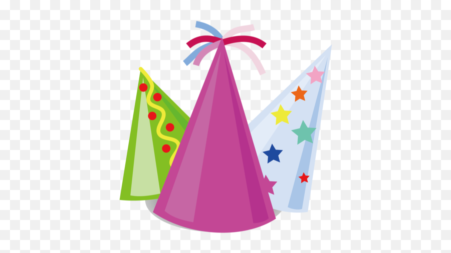 Birthday Triangle Cartoon Pink Party Hat For Christmas - Party Hat Emoji,Transparent Birthday Hat