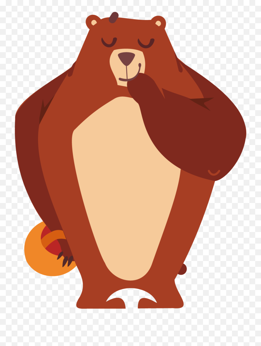 Png Brown Bear Tiger Giant Art Royalty - Bear Clipart Full Standing Bear Cartoon Png Emoji,Brown Bear Clipart