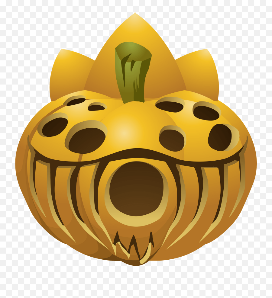 Carved Pumpkins - Looks Like A Toadstool Clipart Free Happy Emoji,Pumpkin Carving Clipart