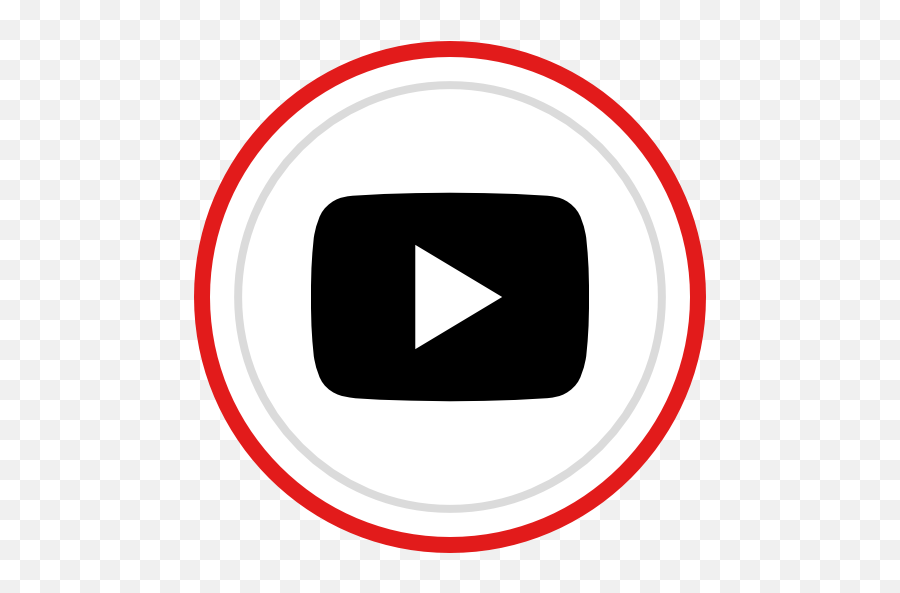Social Media Logo Brand Play - Red Circle Youtube Profile Emoji,Logo De Youtube
