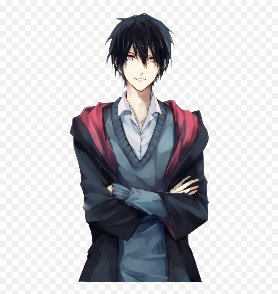 Male Black Hair Anime Characters Png Emoji,Anime Character Png