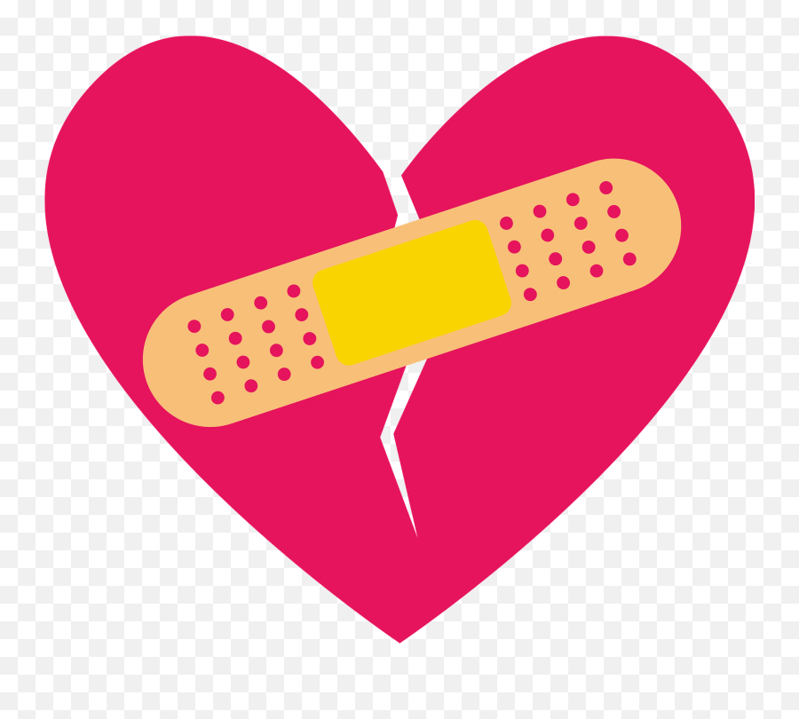 Broken Heart Is Repaired With A Bandage - Medical Supply Emoji,Broken Heart Clipart