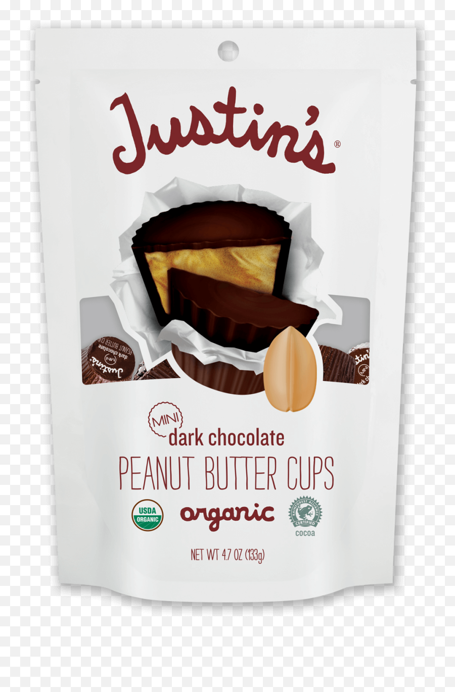 Mini Dark Chocolate Peanut Butter Cups Justinu0027s Products Emoji,Peanut Butter Png