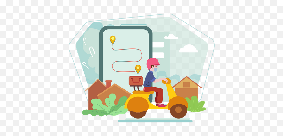 Best Premium Door To Door Food Delivery Service Illustration Emoji,Food Delivery Clipart