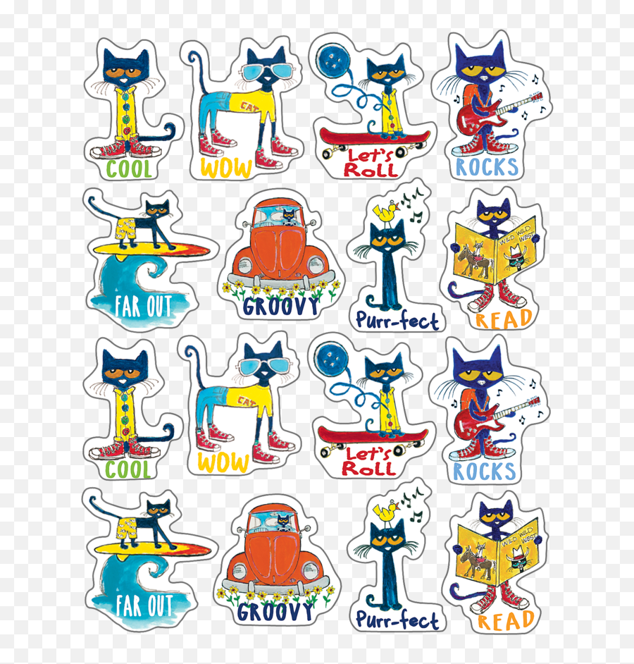 Pete The Cat Stickers Emoji,Cool Cat Clipart