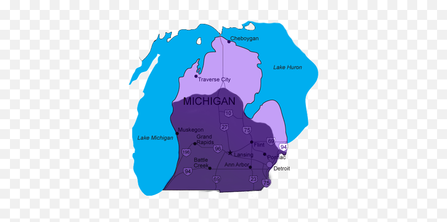 Michigan Map - Sohn Linen Emoji,Michigan Outline Transparent