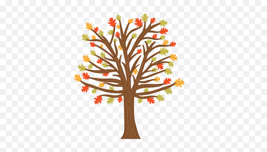 Fall Tree Svg Scrapbook Cut File Cute - Tree Emoji,Fall Tree Clipart