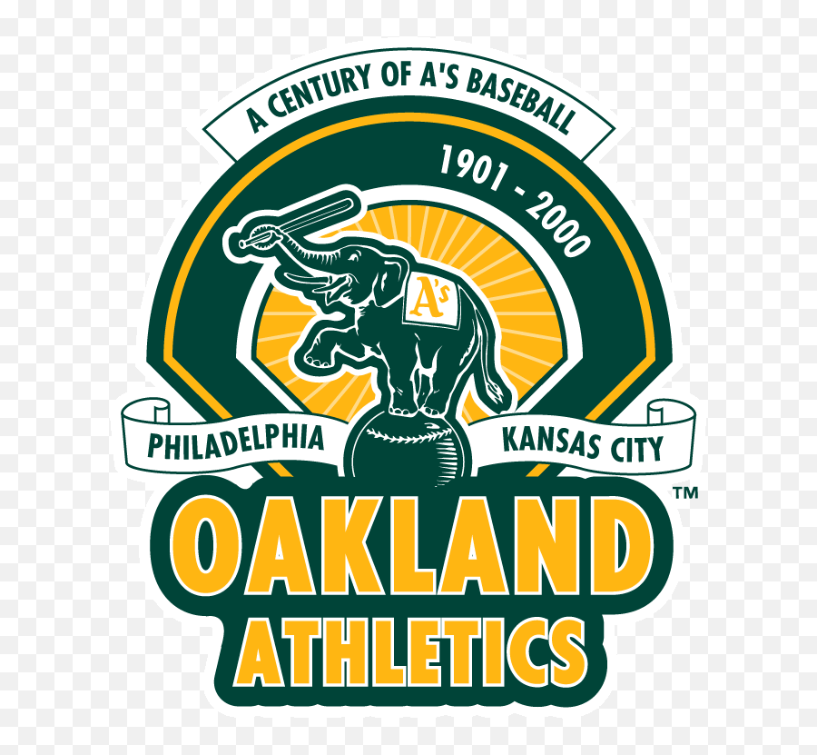 Oakland Athletics Anniversary Logo - Oakland Athletics 1901 2000 Emoji,Oakland A's Logo