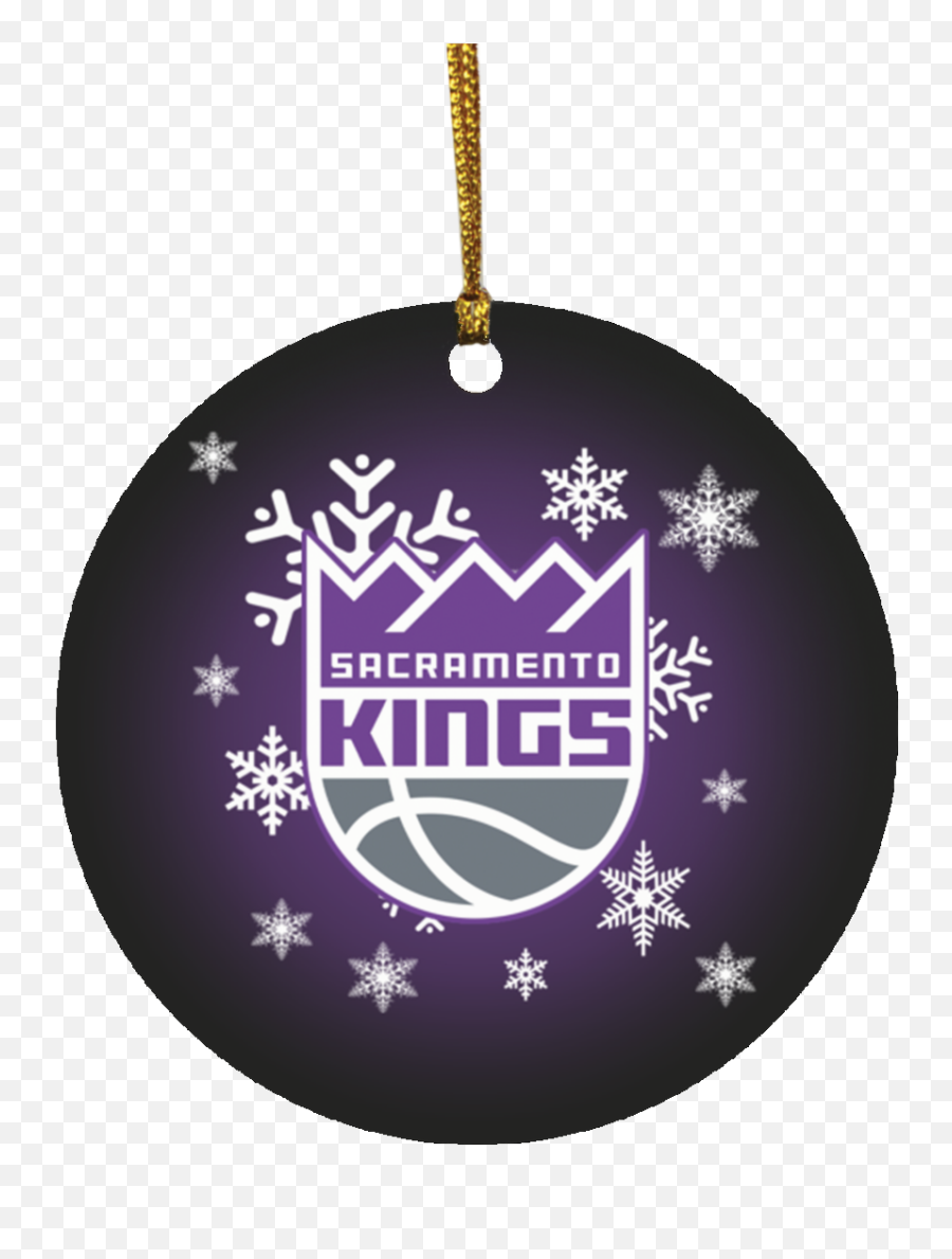 Sacramento Kings Merry Christmas Circle Ornament - Sacramento Kings Emoji,Sacramento Kings Logo