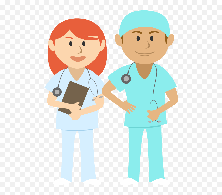 Health - Clip Art Male And Female Nurse Emoji,Nurse Clipart