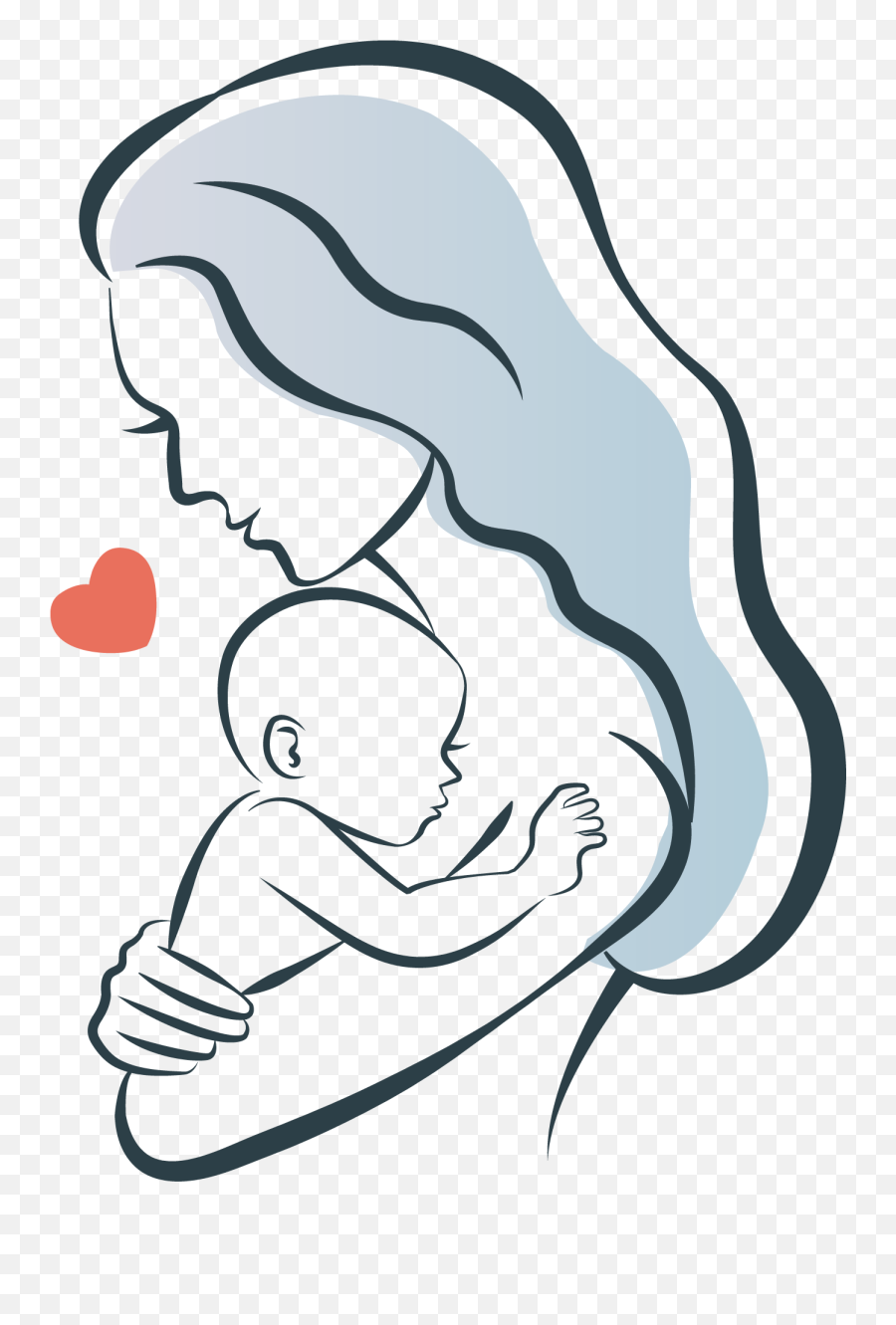 Mother Png Transparent Images - Cartoon Art Mother And Baby Emoji,Mom Png