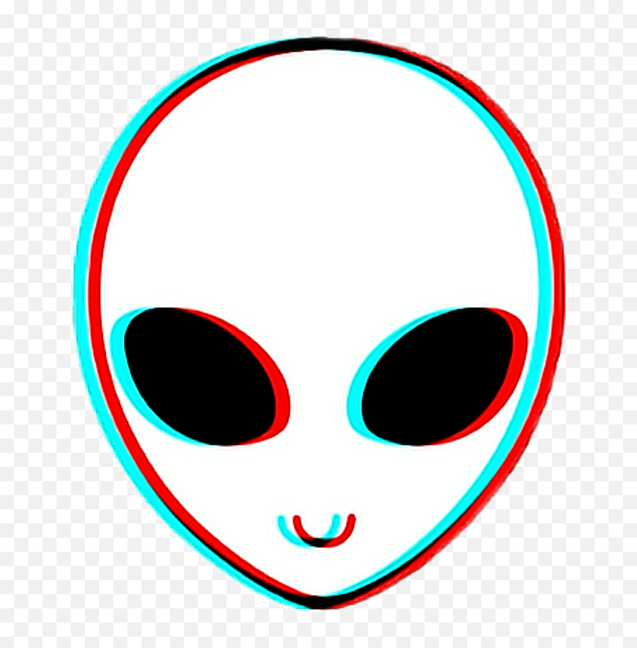 Download Hd Alien Aliens Glitch Tumblr Stickers - Trippy Transparent Aesthetic Alien Emoji,Aliens Png