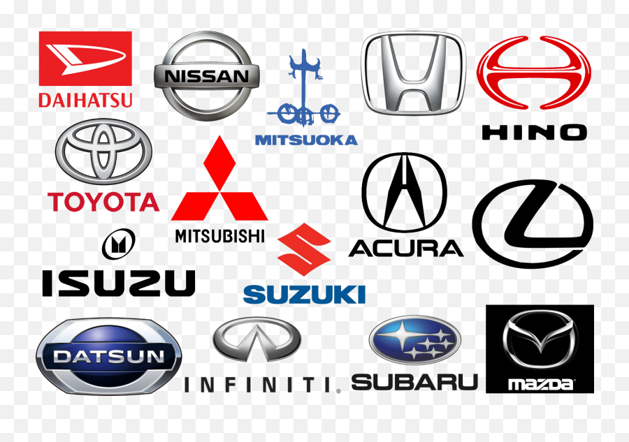 Japanese Car Brands Logos - Japanese Car Companies Emoji,Automotive Companies Logo