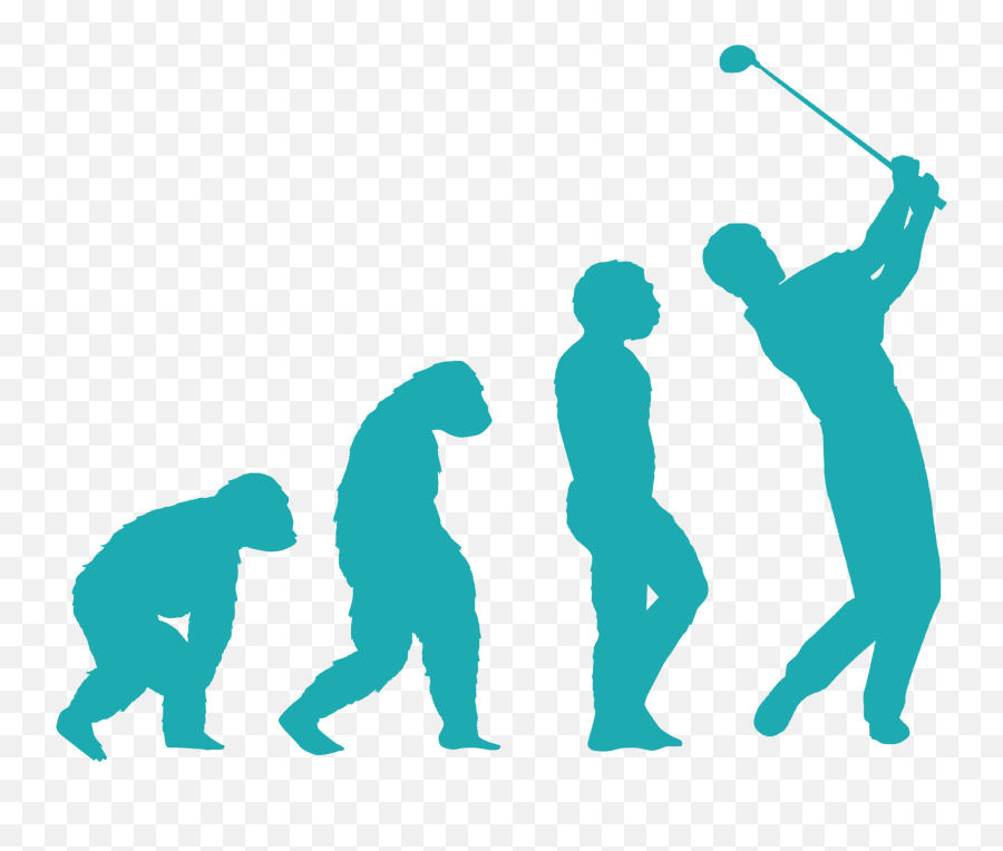 Gif Human Evolution Gruet Winery Vector - Transparent Golf Evolution Silhouette Emoji,Evolution Png