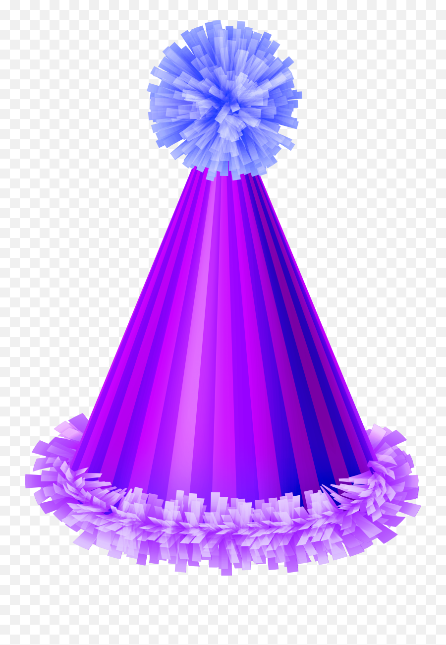 Purple Party Hat Clip Art Image Birthday Hat Png Birthday - Transparent Purple Party Hat Emoji,Birthday Hat Png