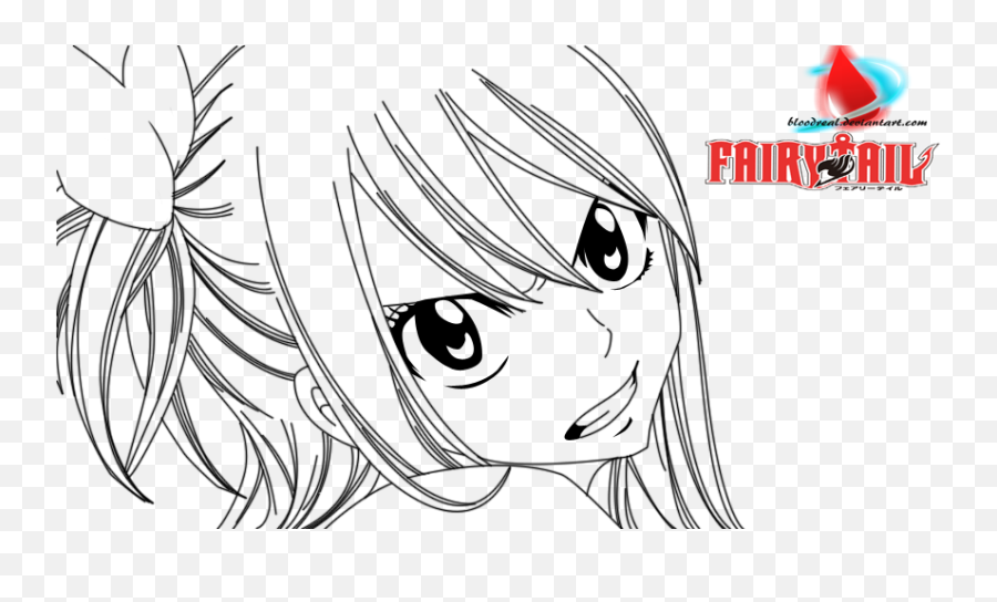 Download Lucy Heartfilia Lineart By Advance - Lucy Lucy Heartfilia Transparent Coloring Emoji,Lucy Heartfilia Transparent