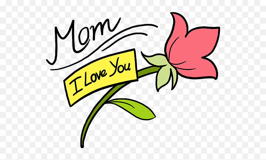 Library Of Giving Mom Flowers For Mother S Day Jpg Black And - Mothers Day Design Drawings Easy Emoji,Mothers Day Clipart
