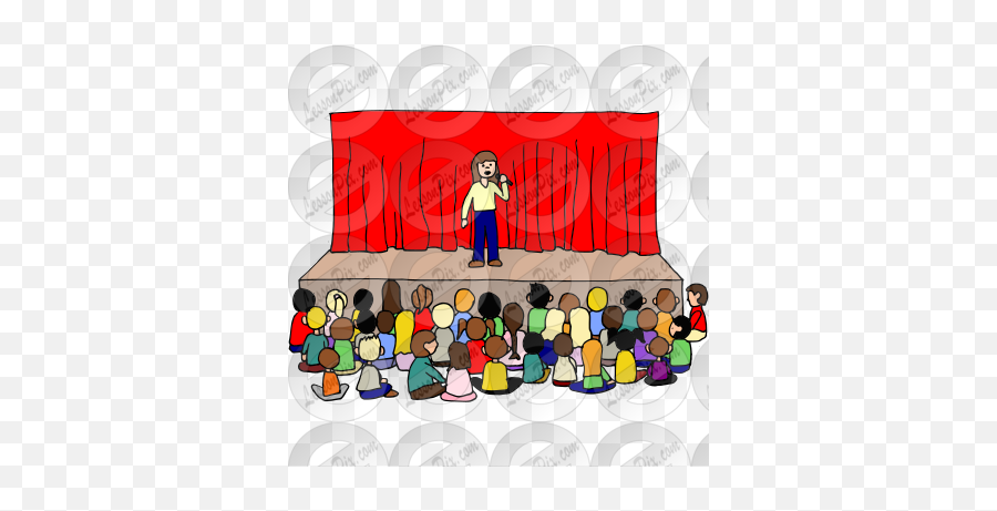 Assembly Picture For Classroom Therapy Use - Great Emoji,Show Clipart