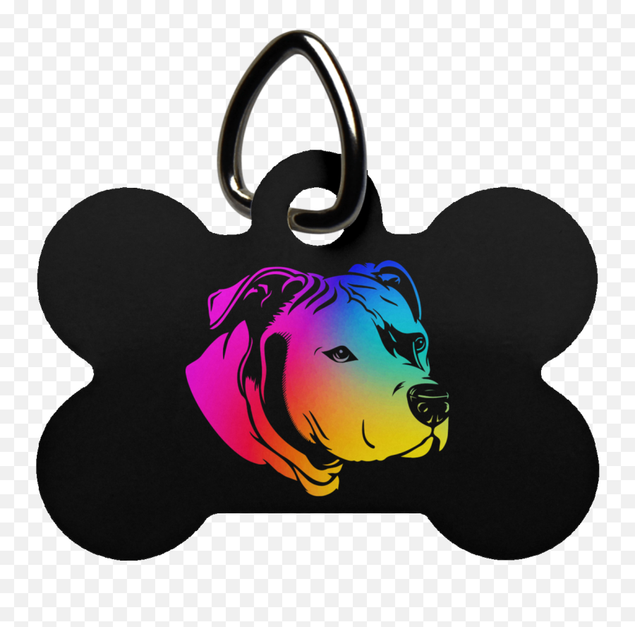 Pit Bull Dog Bone Pet Tag Clipart - Full Size Clipart Pet Tag Emoji,Dog Bone Clipart