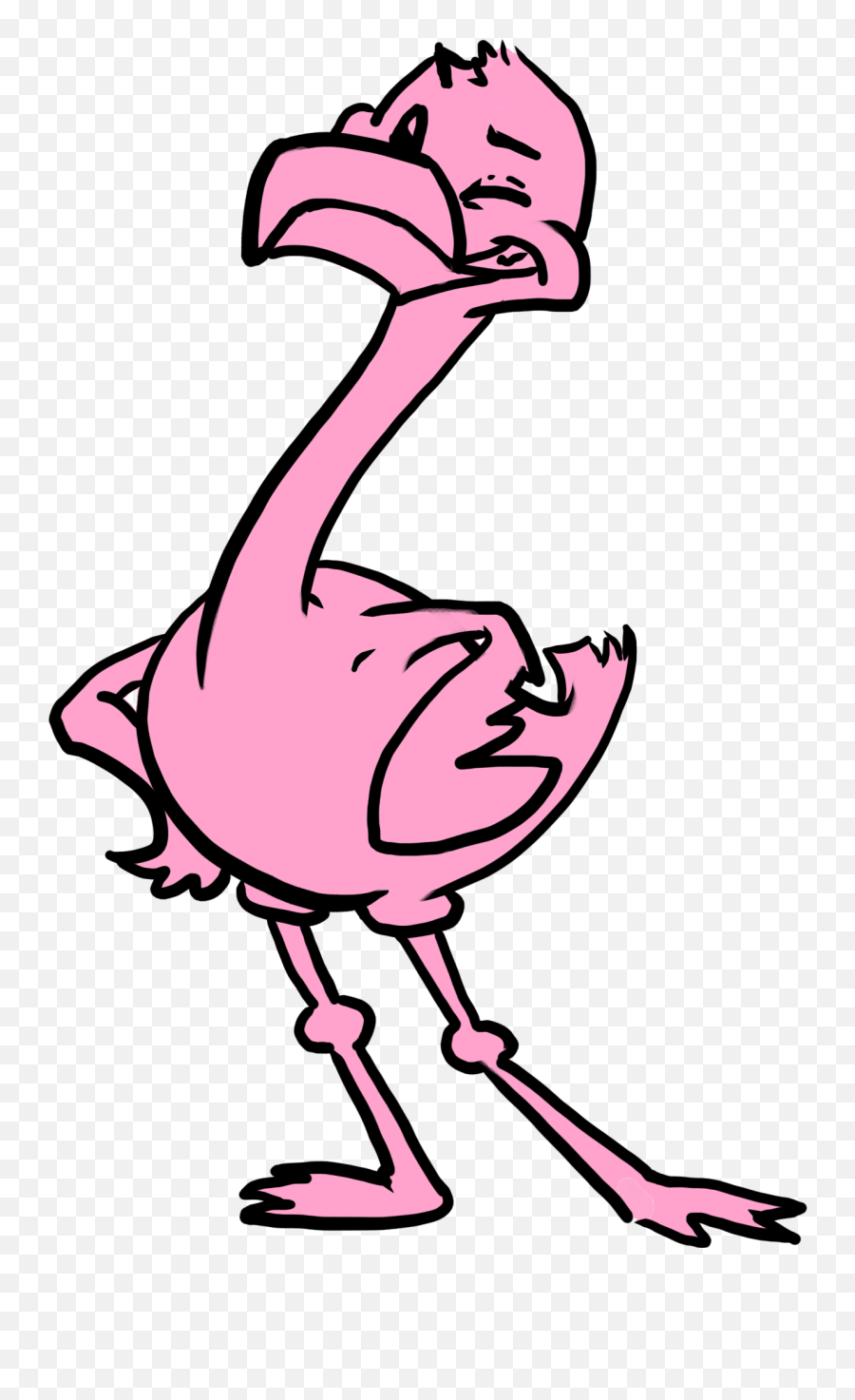 Screwball Flamingo Clipart - Full Size Clipart 3216644 Emoji,Pink Flamingo Clipart