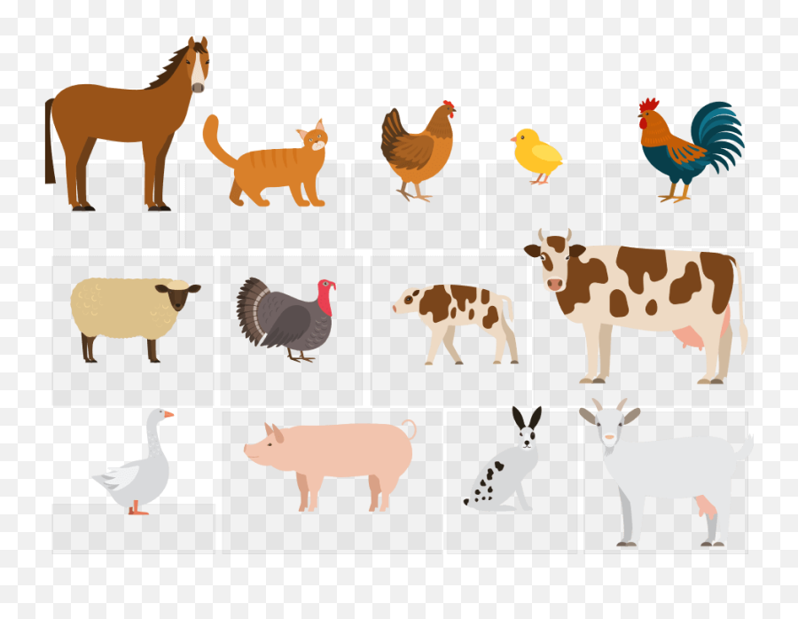 Farm Animals - English Vocabulary Game Emoji,Vocab Clipart