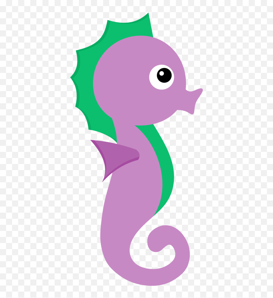 Fish Clipart Seahorse Fish Seahorse - Mermaid Under The Sea Png Emoji,Seahorse Clipart