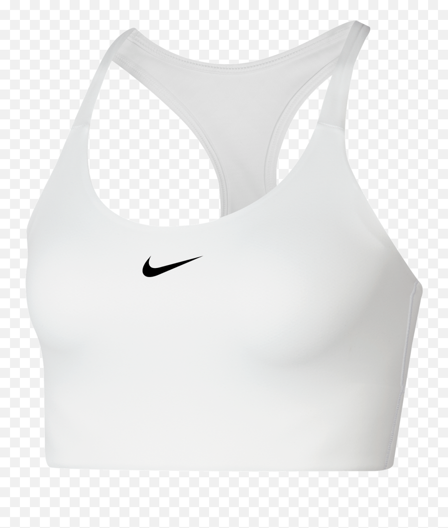 Womenu0027s Nike Swoosh Medium - Support Padded Bra Whiteblack Emoji,Bra Clipart