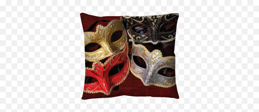 Looking Down On Some Masquerade Mask On Red Background Throw Emoji,Masquerade Mask Transparent