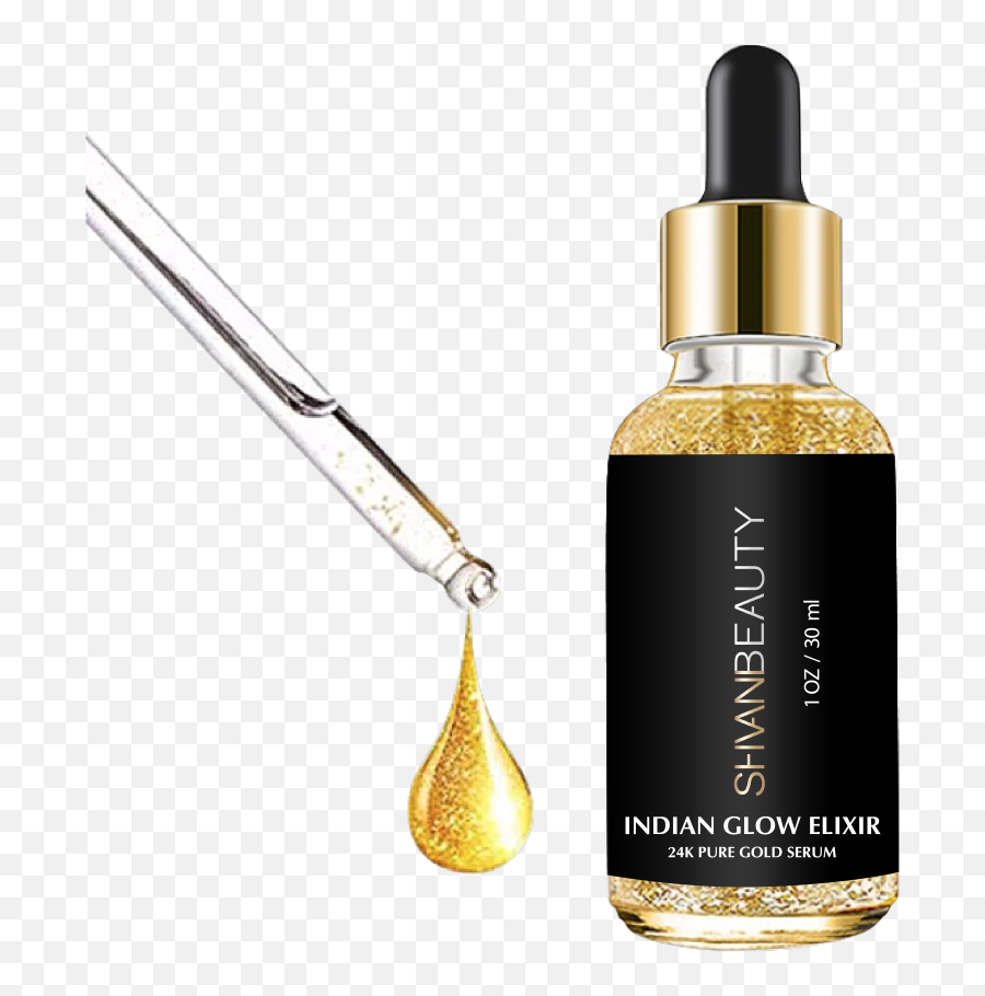 Download Indian Glow Elixir 24k Gold Serum - Perfume Png Emoji,Gold Glow Png