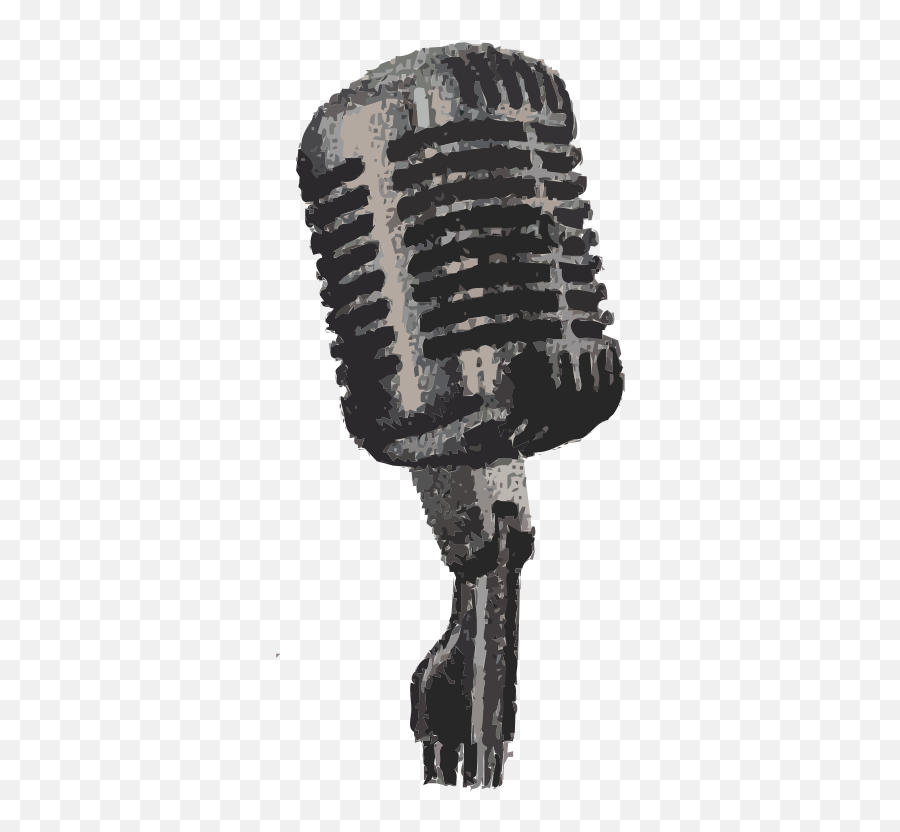 Old Style Microphone - Openclipart Emoji,Old Microphone Png