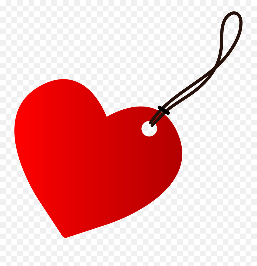 Heart Tag Clipart - Tag On A String Clipart Emoji,Tag Clipart
