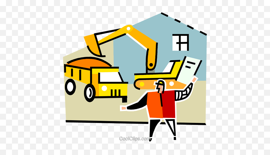 Construction Worker Loading A Dump Truck Royalty Free Vector - Drawing Emoji,Dump Truck Clipart