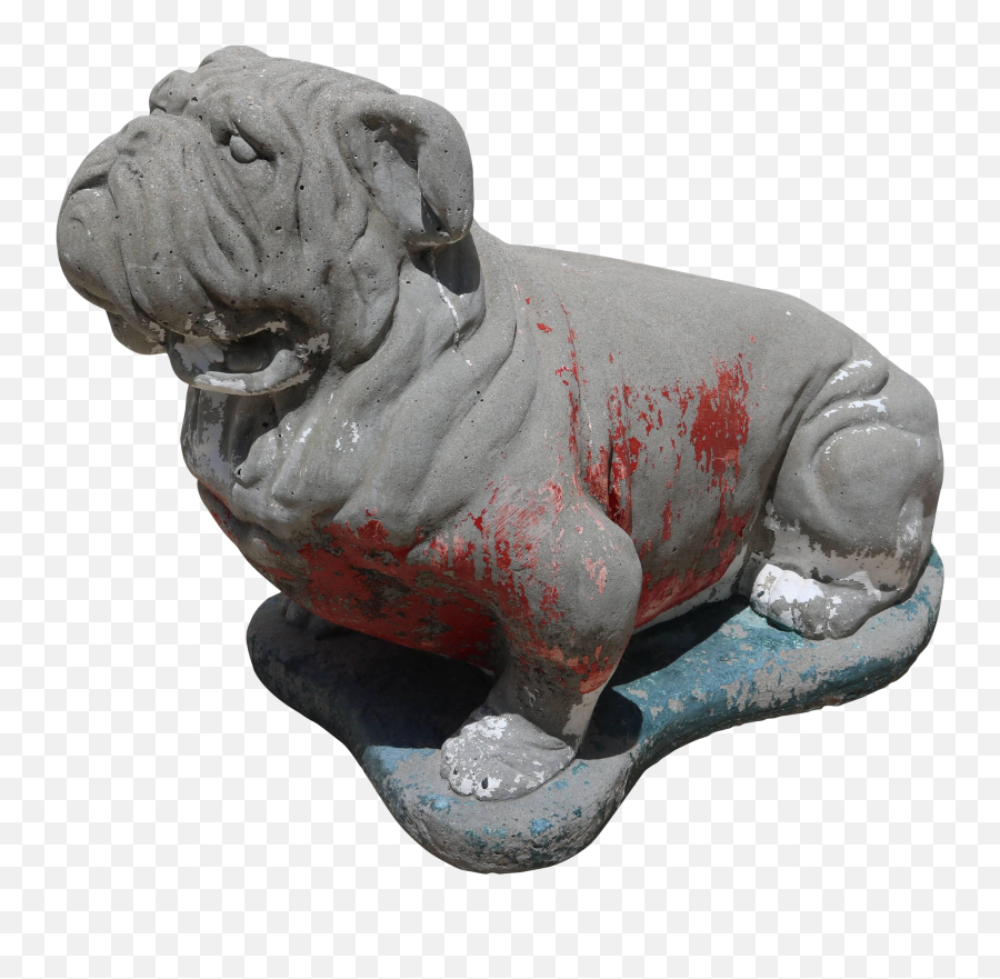 Georgia Bulldog Concrete Sculpture - Concrete Georgia Bulldog Statue Emoji,Georgia Bulldog Logo