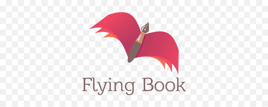 Logo Design Gallery Inspiration - Flying Book Logo Emoji,Book Logo