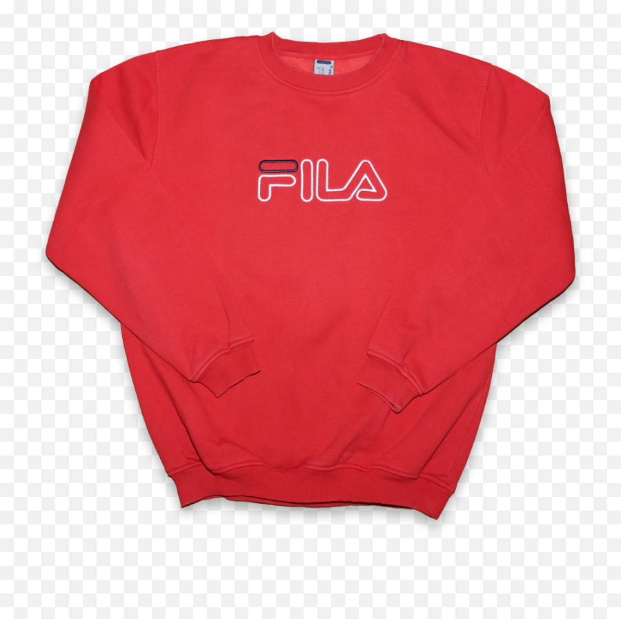 Vintage Fila Logo Sweatshirt Large - Long Sleeve Emoji,Fila Logo
