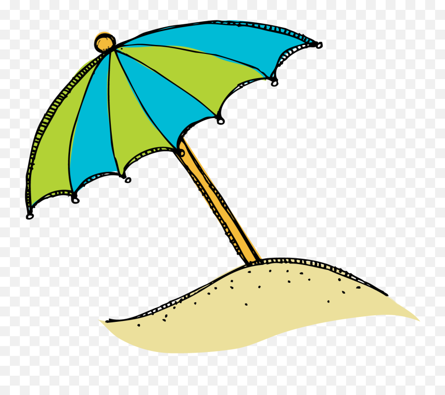 Beach Clip Art Cartoon Free Clipart - Summer Beach Umbrella Clip Art Emoji,Beach Clipart