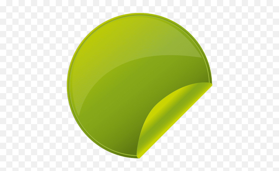 Flipped Green Round Sticker - Green Round Sticker Png Emoji,Green Circle Transparent