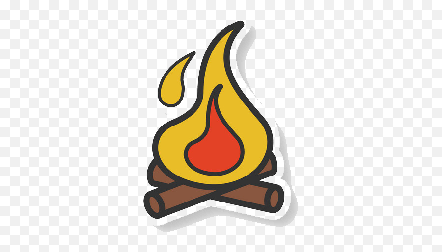 Campfire Icon Clipart Transparent - Clipart World Emoji,Campfires Clipart