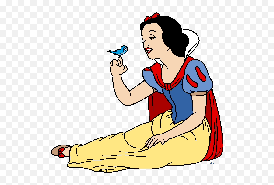 Dwarf Clipart Border - Disney Snow White With Bird Png Emoji,Disney Border Clipart
