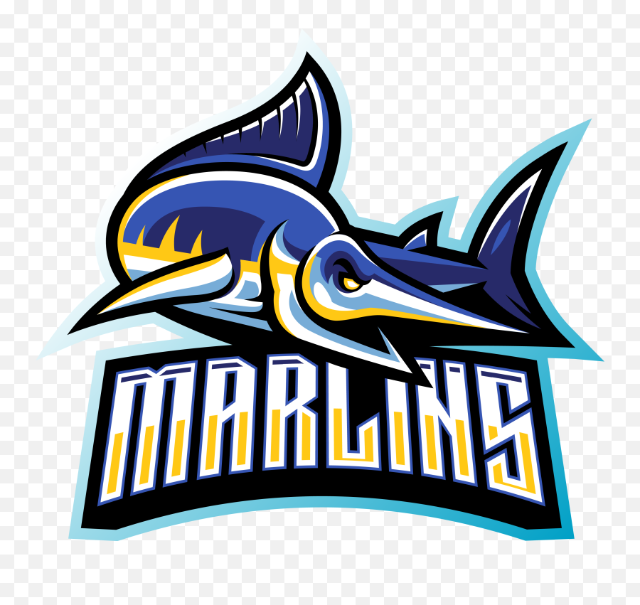 Marlin Esport Mascot Logo Design By Emoji,Marlin Logo
