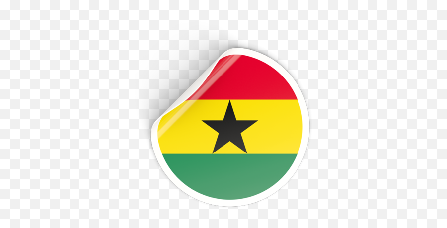 Round Sticker Emoji,Ghana Flag Png