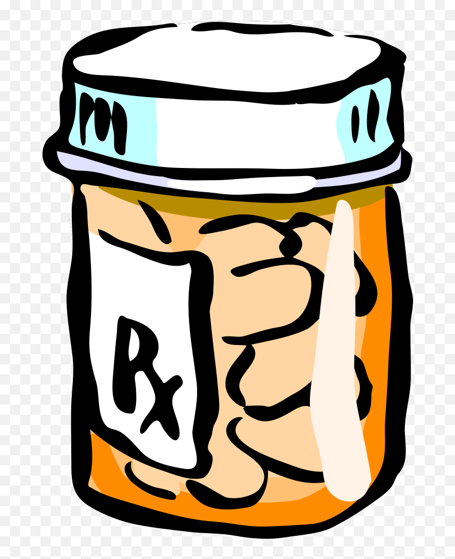 Prescription Bottle Cartoon - Pill Bottle Clip Art Emoji,Medicine Clipart