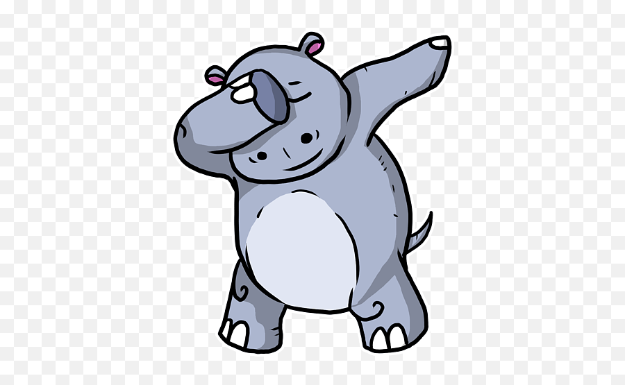 Funny Dabbing Hippo Dab Dance Hippopotamus Gift Sticker For Emoji,Transparent Funny