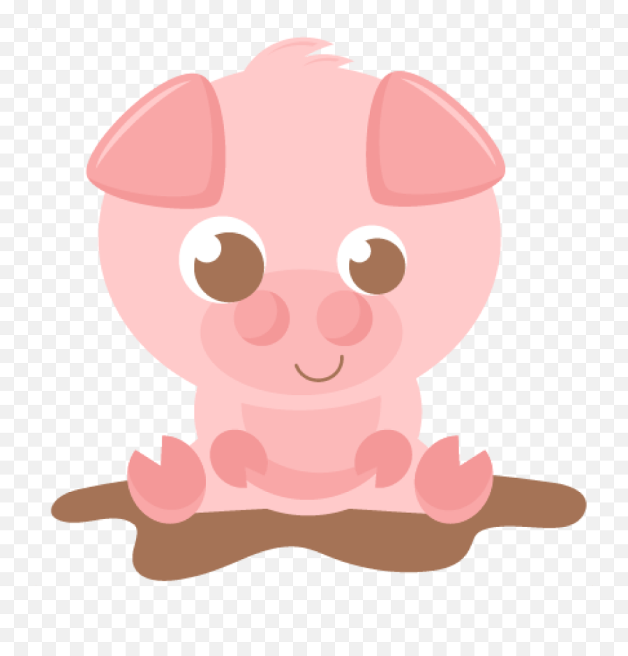 Pig Silhouette Clip Art - Cute Pig Clipart Emoji,Pig Clipart