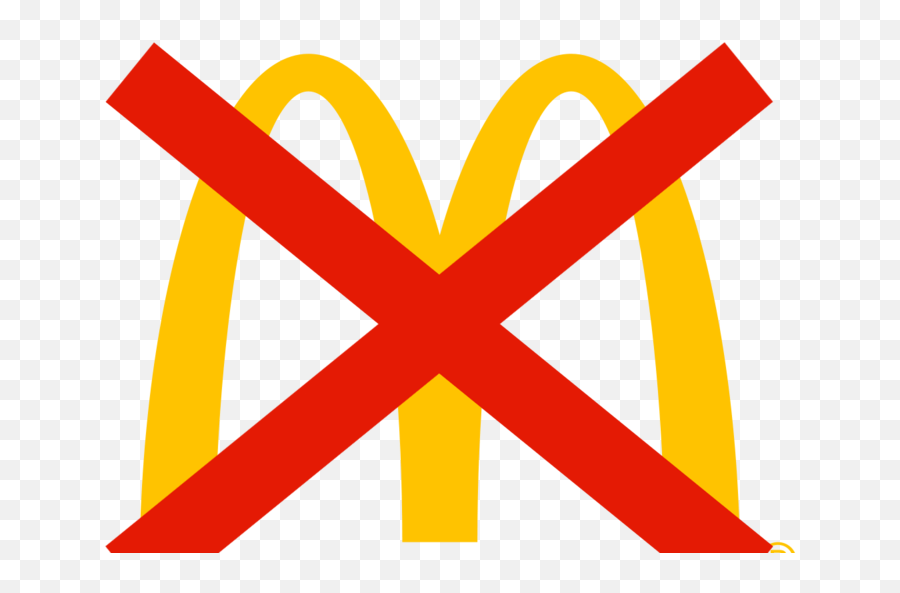 Mcdonalds Logo With X Through It - Logo With An X Emoji,Mcdonalds Logo
