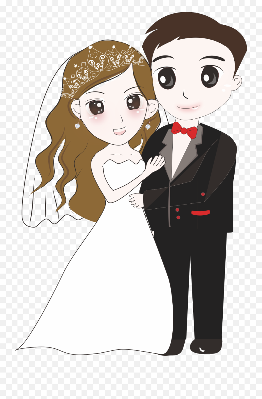 Bridegroom Wedding Cartoon - Bride Groom Cartoon Png Emoji,Bride And Groom Clipart