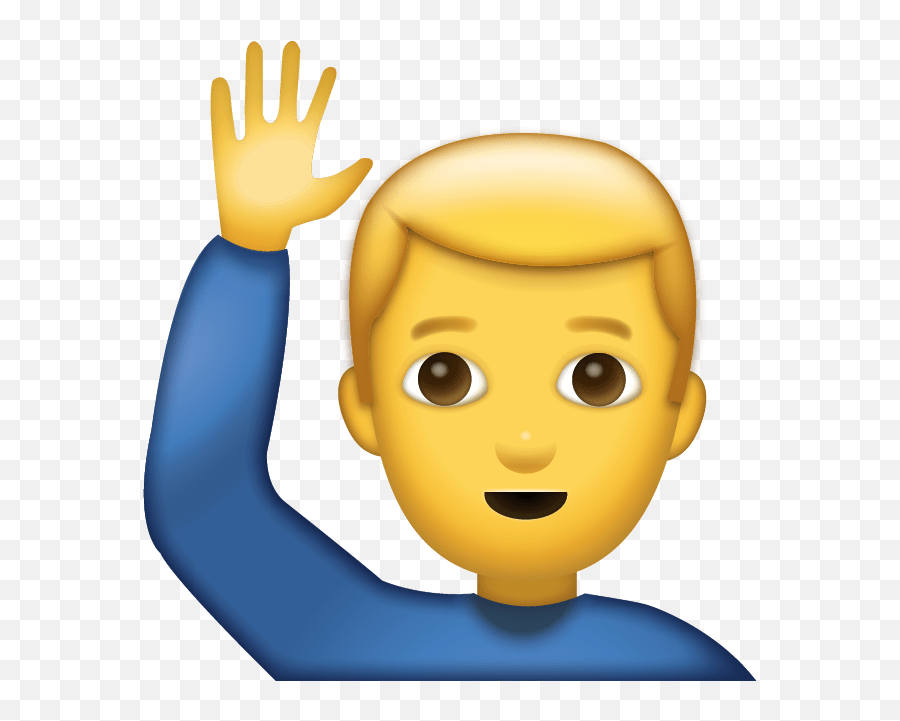 Wave Emoji - Man Saying Hi Emoji,Wave Emoji Png