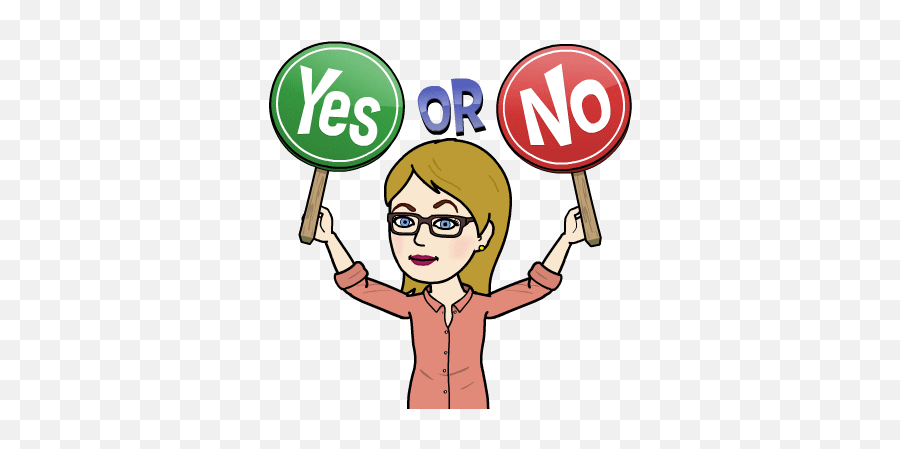 Emoji Yes Or No - 398x398 Png Clipart Download Bitmoji Yes,Yes Clipart
