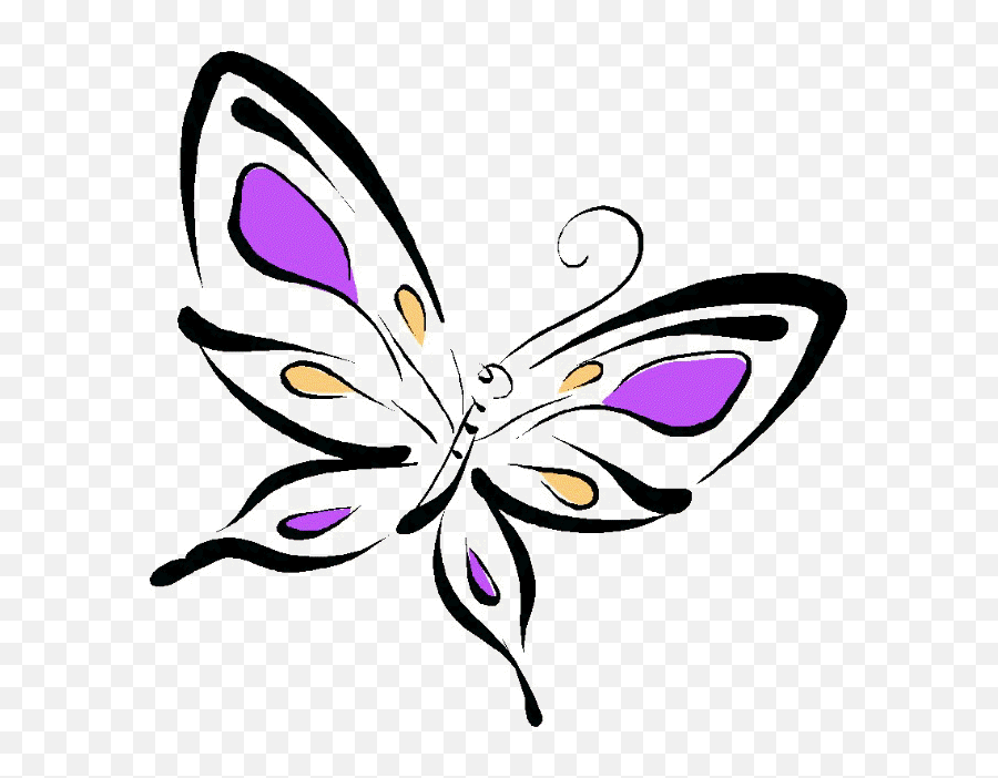 Butterfly Clipart Free Clipart Images 7 - Happy Spells Emoji,Free Butterfly Clipart
